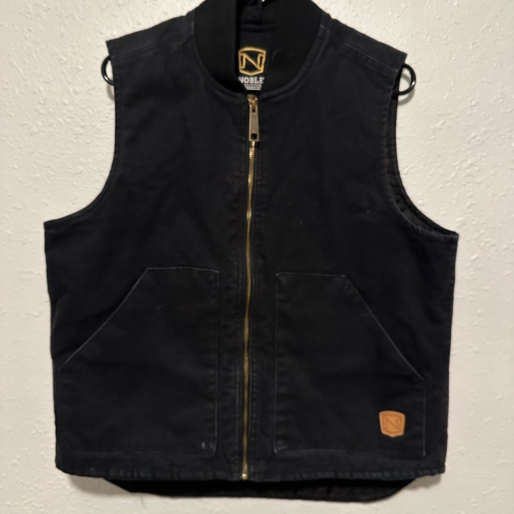 Noble Outfitters Black Vest with Gold Zipper